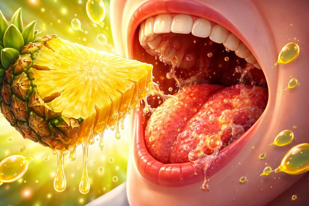When you eat pineapple, it eats you back. When you eat pineapple, it eats you back. When you eat pineapple, it eats you back. When you eat pineapple, it eats you back. Photo.