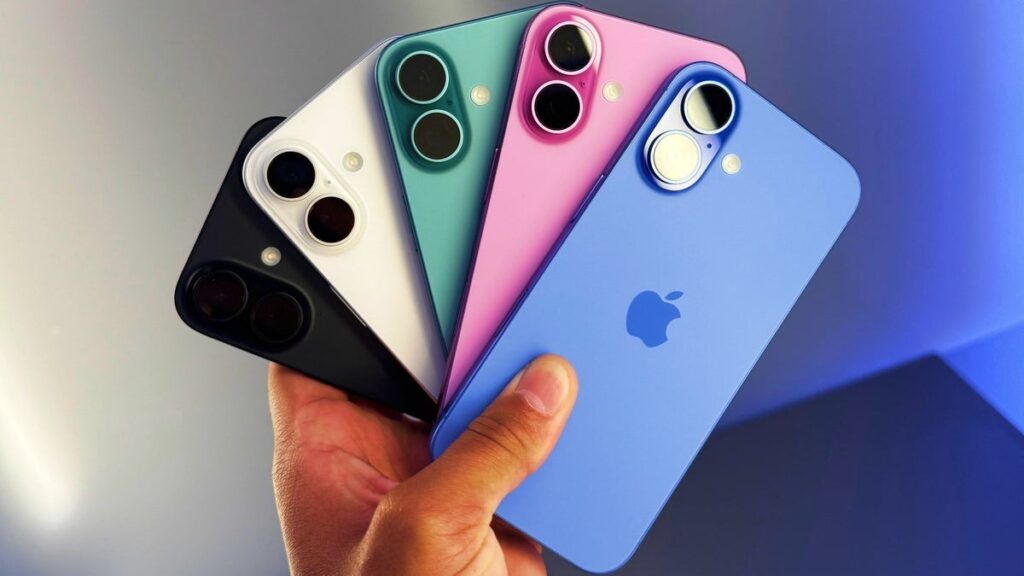 iPhone 17e vs iPhone 16 differences — displays. iPhone 16 color options. Image: phonearena.com. Photo.