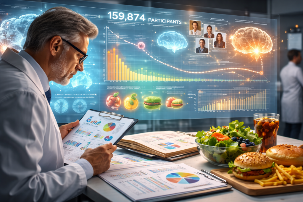 A Study of 159,000 People Showed a Link Between Diet and Memory. The study results indicate that diet is associated with early signs of cognitive aging, highlighting the importance of healthy eating for maintaining cognitive function in the long term. A Study of 159,000 People Showed a Link Between Diet and Memory. The study results indicate that diet is associated with early signs of cognitive aging, highlighting the importance of healthy eating for maintaining cognitive function in the long term. Photo.