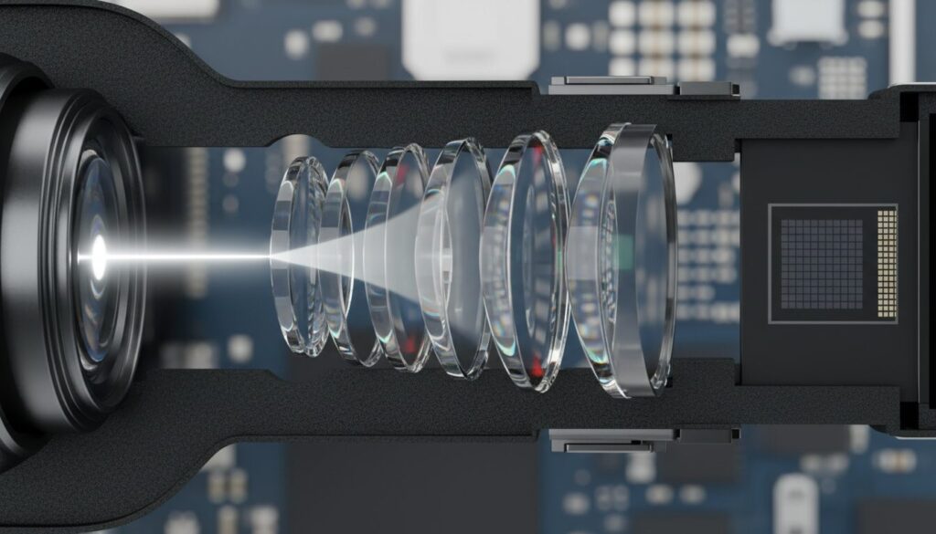 What do lenses do in a smartphone. Six or seven plastic lenses inside one tiny module — and each one works to make your shot sharp. Photo.