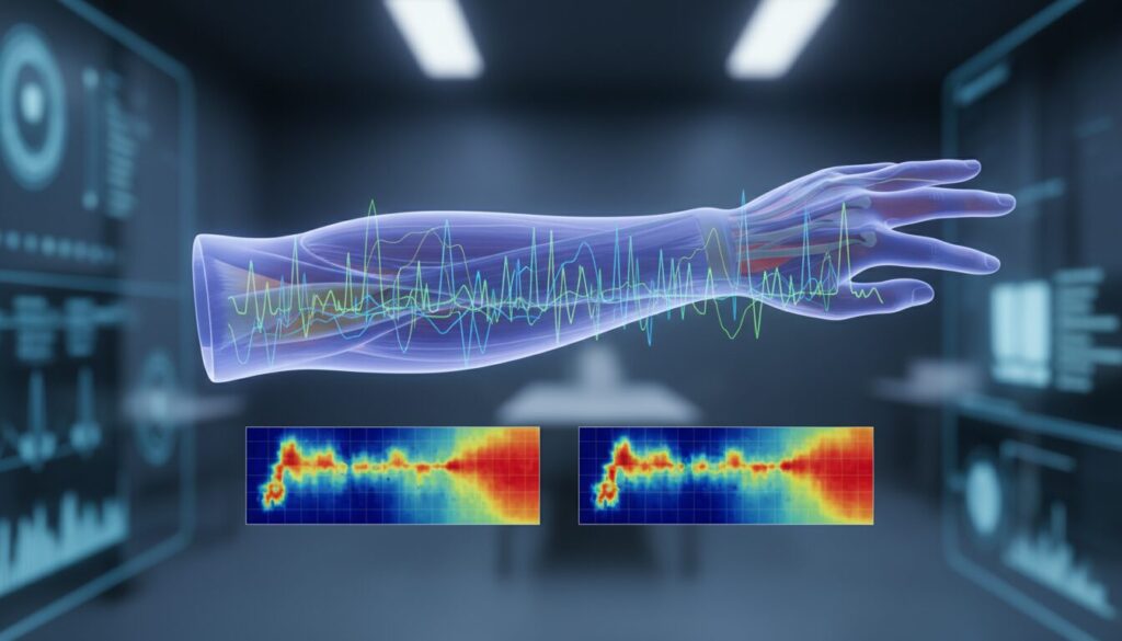 What data Apple used to train the model. Each finger movement is an entire symphony of electrical impulses in the forearm muscles. Photo.