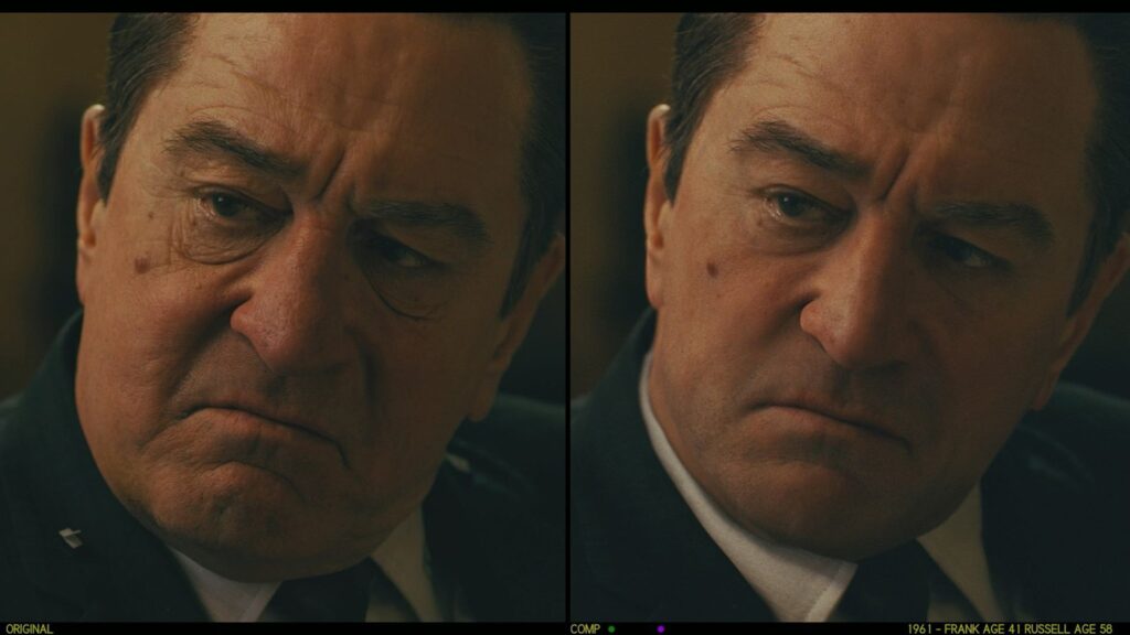 Why viewers don't notice artificial intelligence in movies. In Martin Scorsese's film 'The Irishman', Robert De Niro was 76 years old, yet he played a 40-year-old character. Image source: film.ru. Why viewers don't notice artificial intelligence in movies. In Martin Scorsese's film 'The Irishman', Robert De Niro was 76 years old, yet he played a 40-year-old character. Image source: film.ru. Photo.