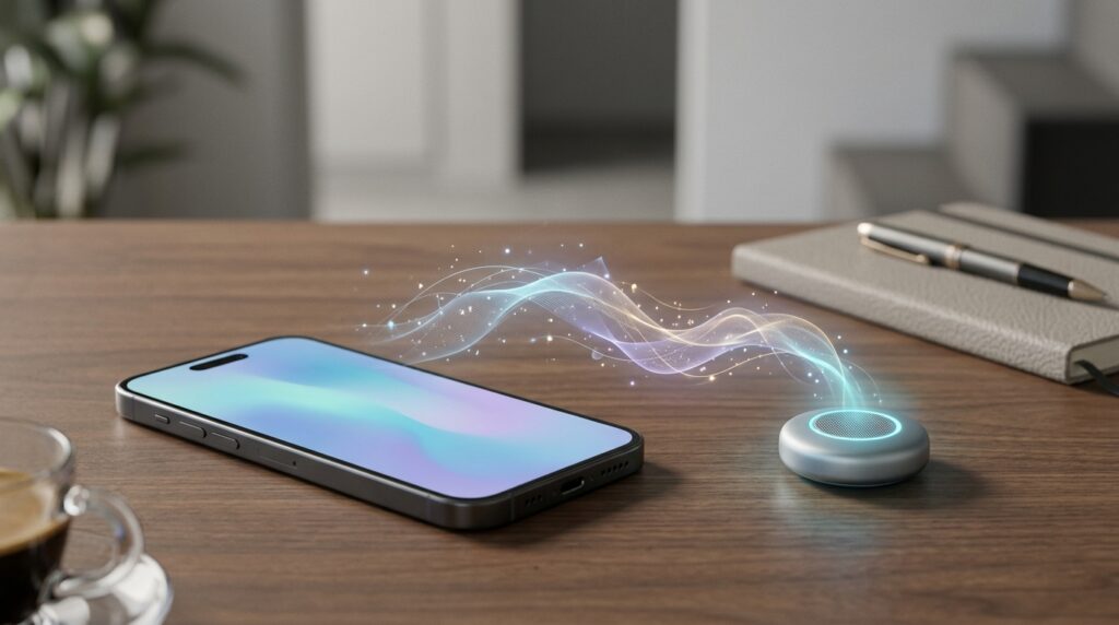 The AI Pin is designed as a voice interface for the updated Siri