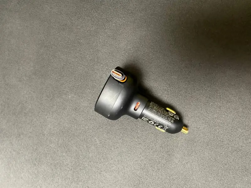 The cable is built-in, and there's still a free port