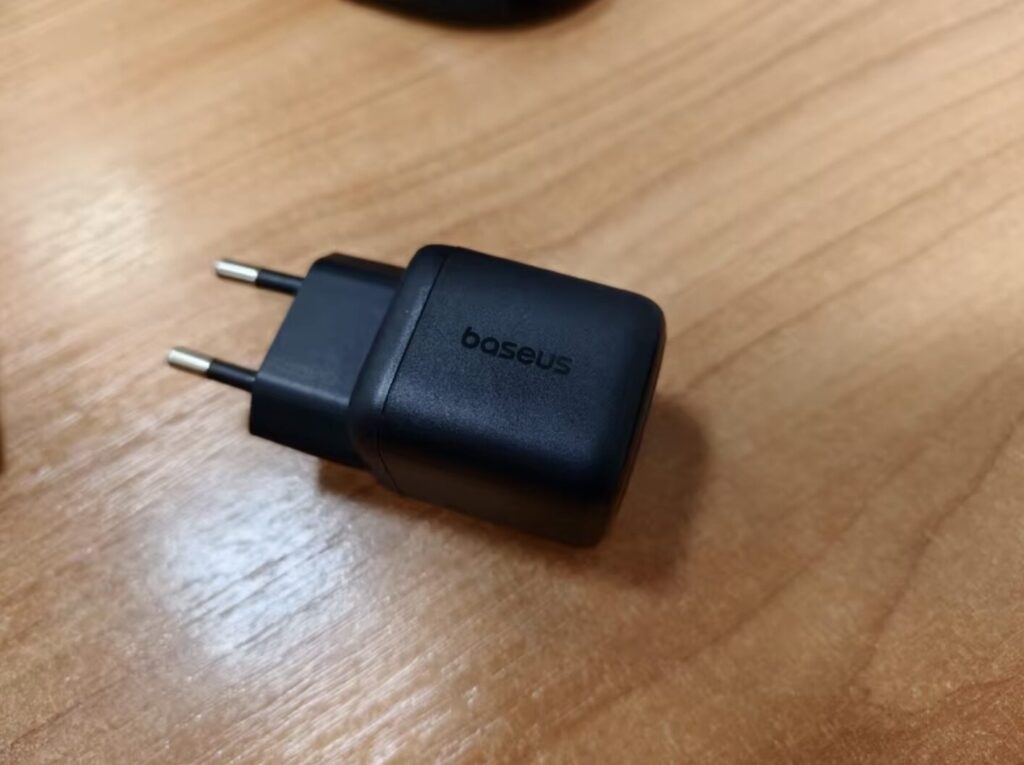 Compact 45W charger. The charger is very small. Photo.