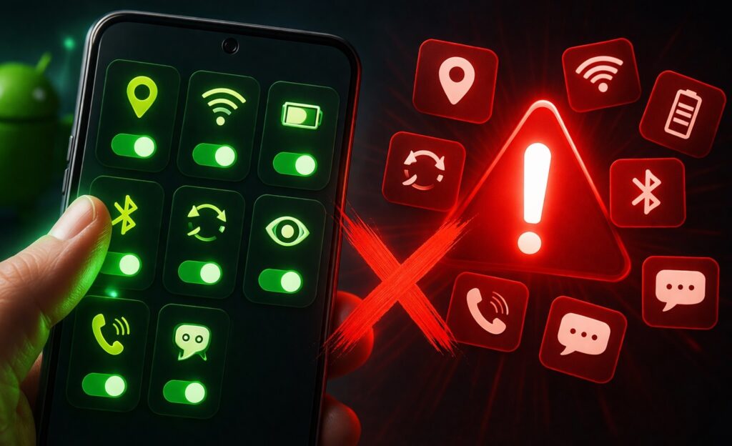 Some Android settings you change for absolutely no reason. Photo.
