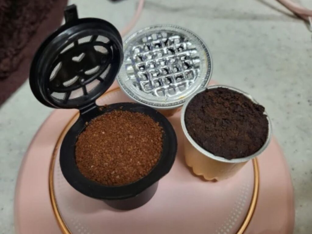 Affordable reusable capsules for Nespresso. Saving on capsules with reusable ones. Photo.