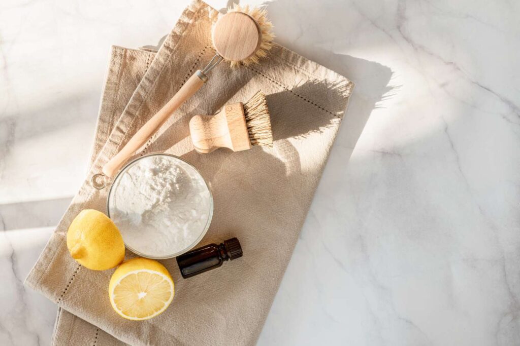 Baking soda cleans dirt well, but it's not suitable for everything. Photo.