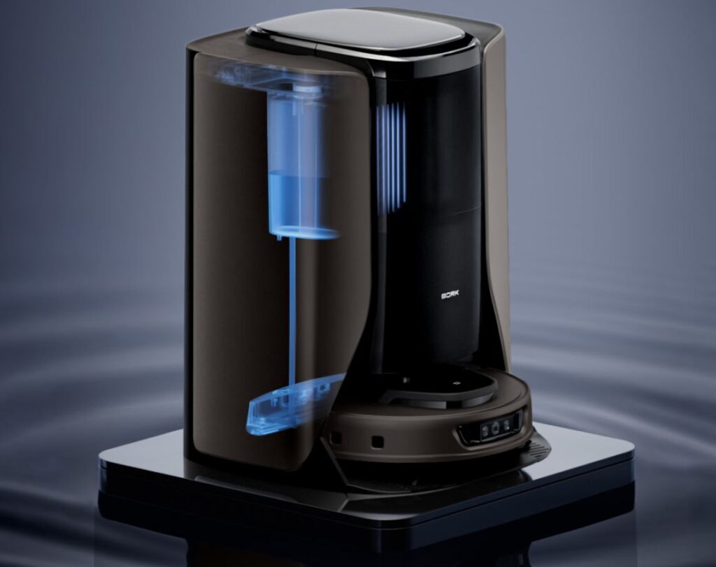 The self-cleaning station is autonomous and doesn't require your involvement