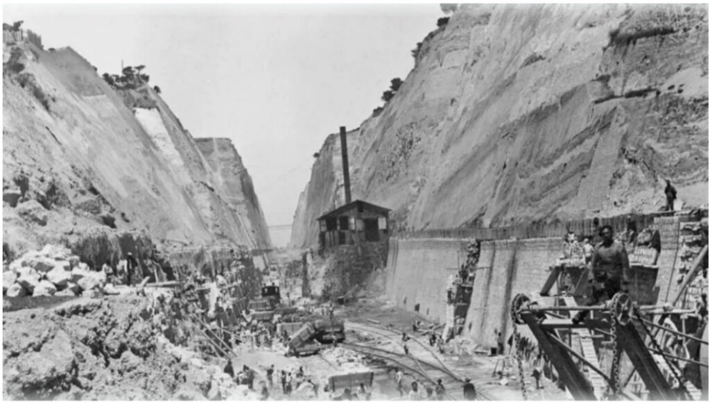 Why the Construction of the Corinth Canal Failed in Ancient Times. 19th century — the beginning of the Corinth Canal construction. Image source: vistat.org. Why the Construction of the Corinth Canal Failed in Ancient Times. 19th century — the beginning of the Corinth Canal construction. Image source: vistat.org. Photo.