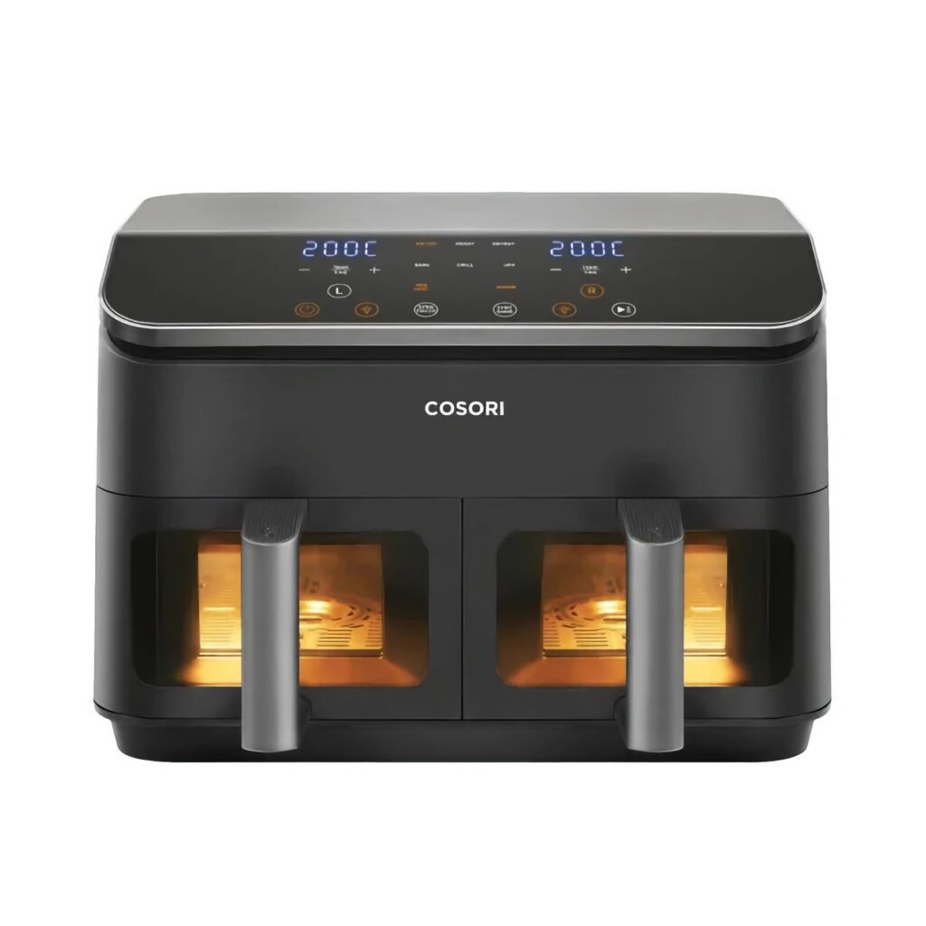 COSORI TF102S with two independent zones. This is for those who need more than 4 servings of fries. Image: Cosori. Photo.