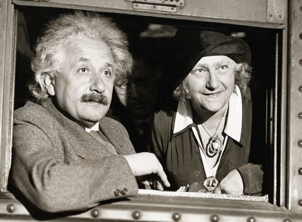Albert Einstein with his wife Elsa. Image source: Live Science