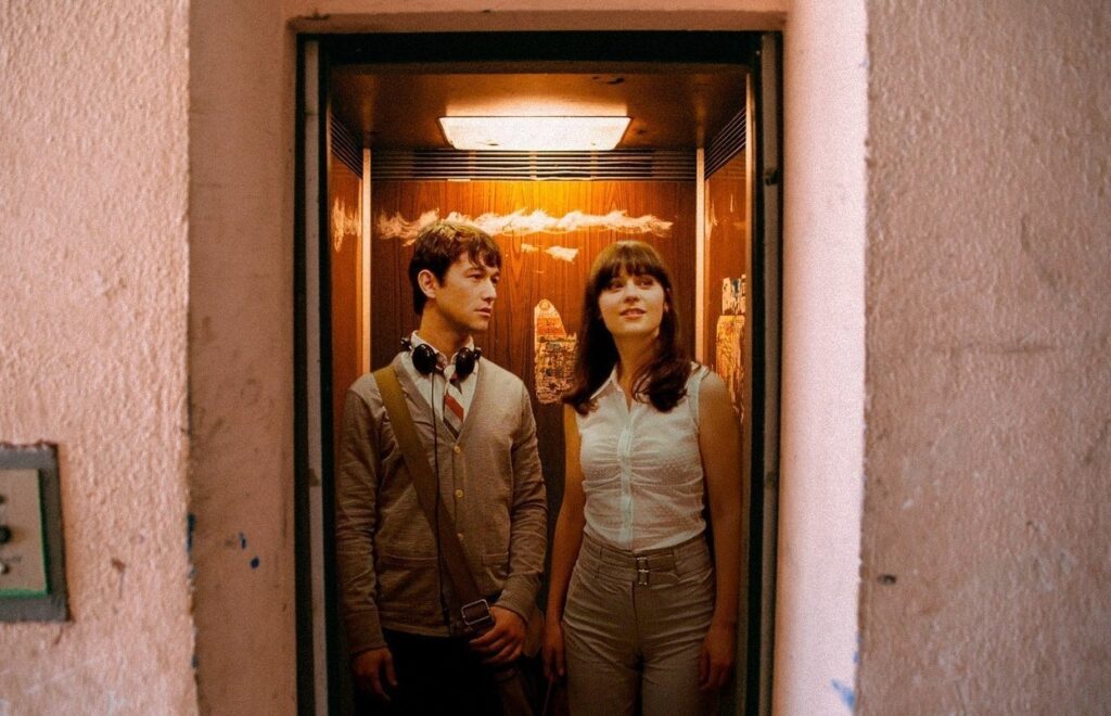 There is a direct connection between your elevator rides and Einstein's work. Still from the film "500 Days of Summer"