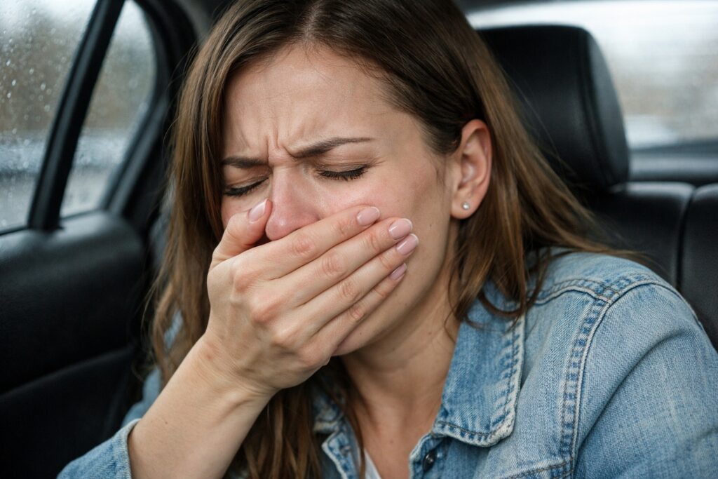 Why People Get Carsick and What to Do About It. You can deal with nausea in a car, and it's not as hard as it seems. Why People Get Carsick and What to Do About It. You can deal with nausea in a car, and it's not as hard as it seems. Photo.