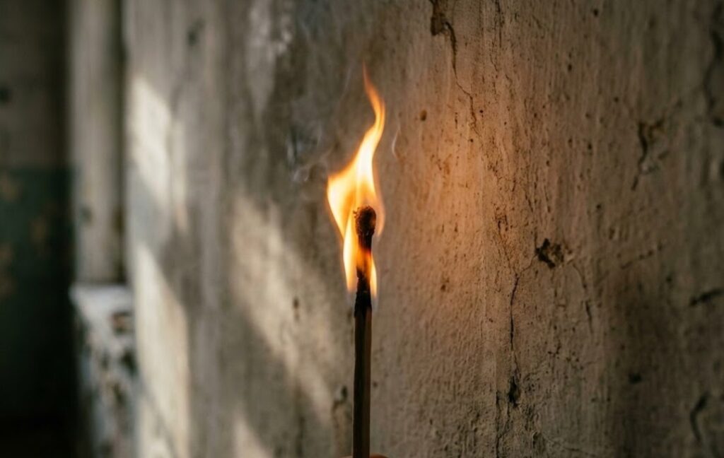 Fire can cast a shadow only in very rare cases