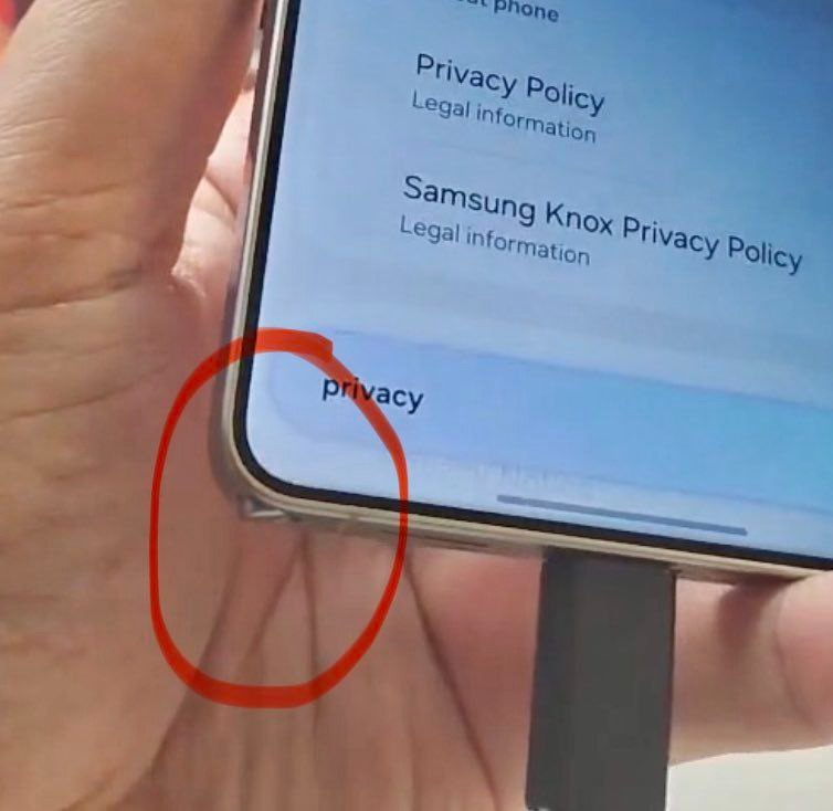 Samsung Galaxy S Pen inserted into a smartphone
