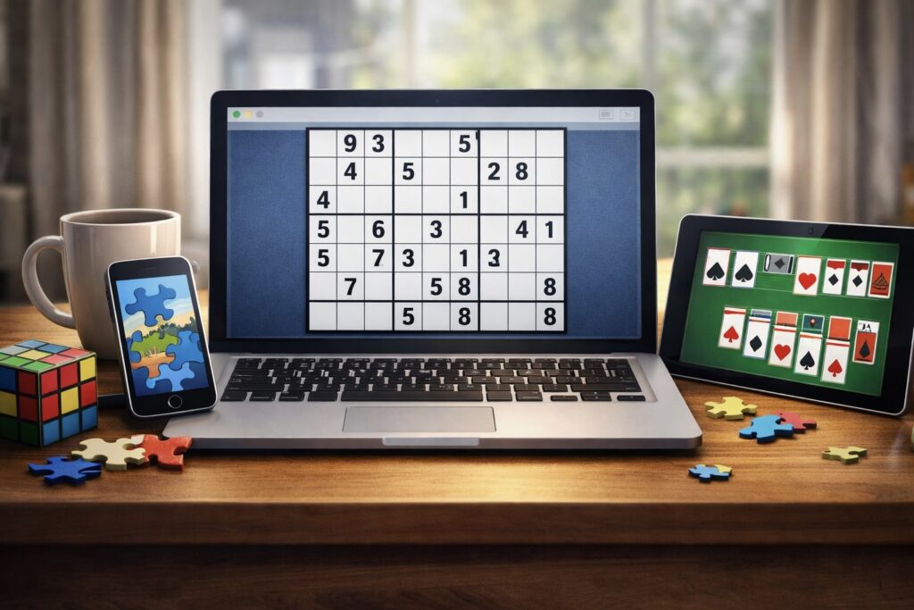 How to Play Sudoku, Jigsaw Puzzles, and Solitaire for Free in Your Browser on Any Device. You can play games right in your browser. Photo.
