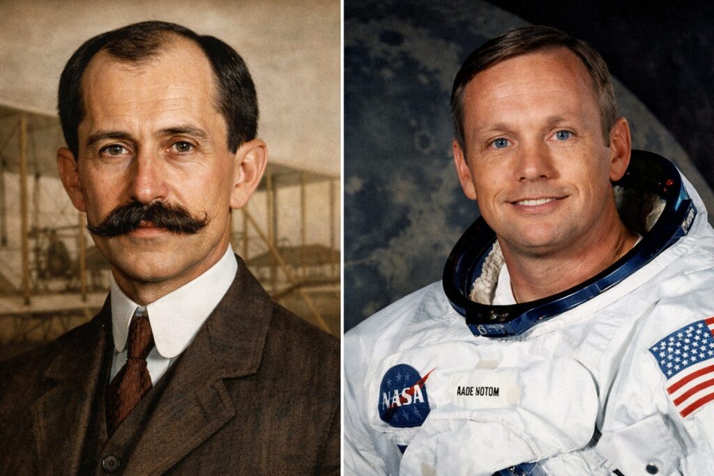 Wright and Armstrong. Photo.