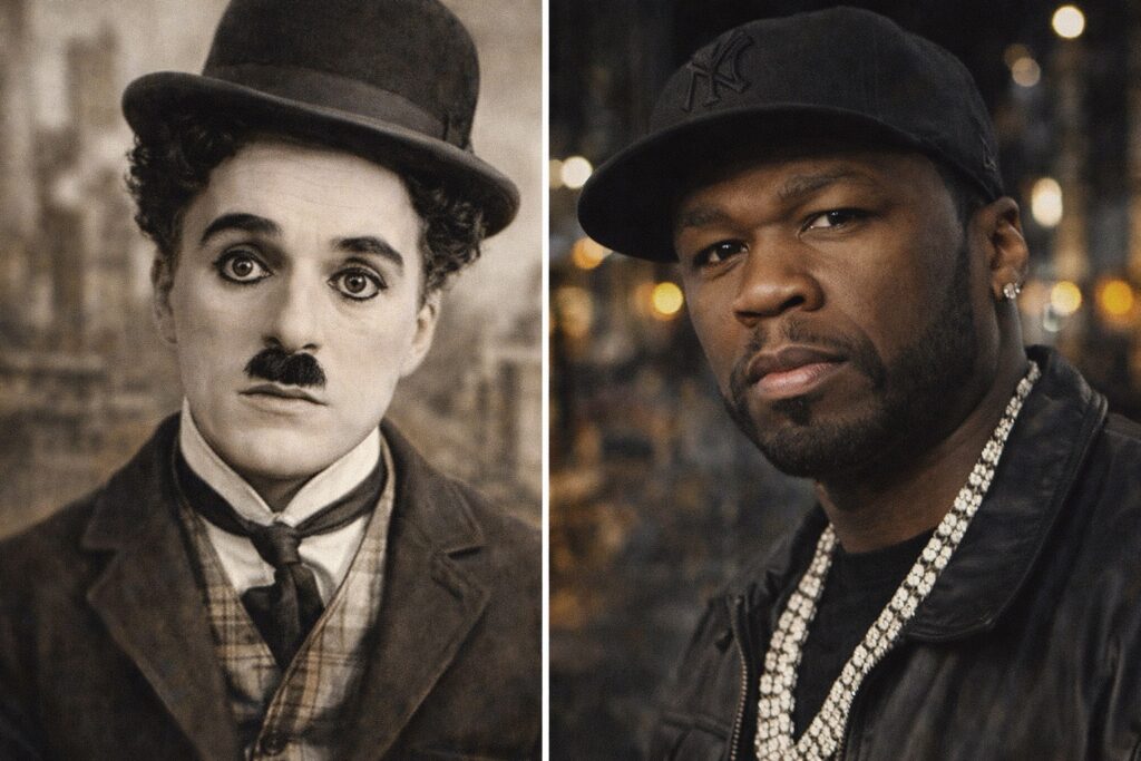 Chaplin and Curtis James Jackson III. Photo.