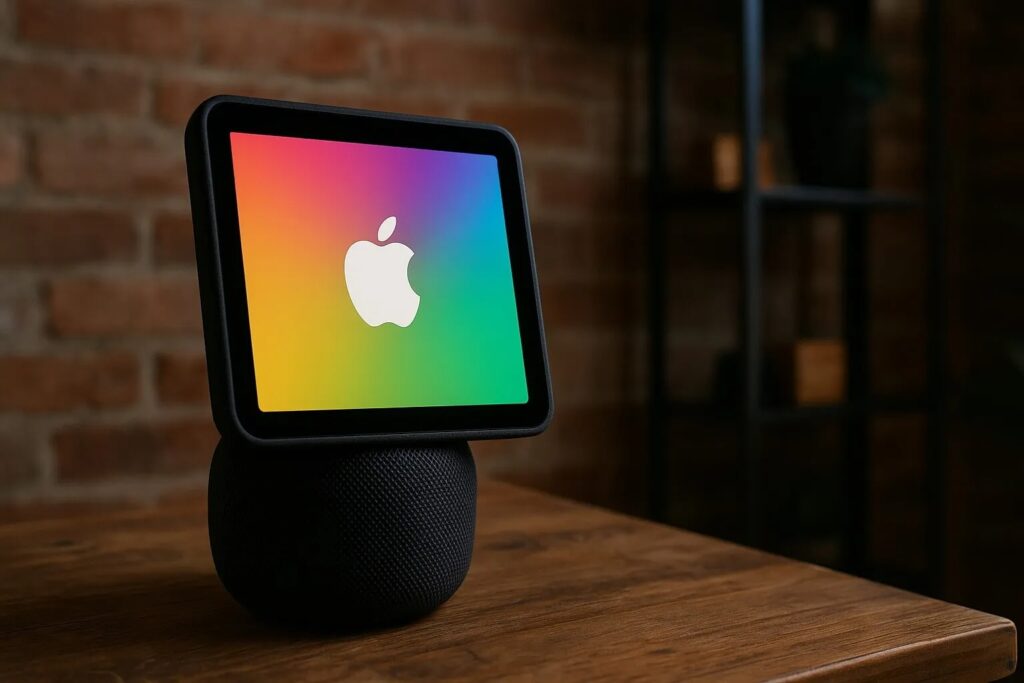 As if a screen was attached to a HomePod speaker