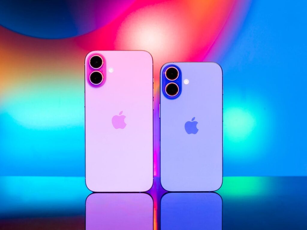 iPhone 16 Plus shown as the larger iPhone option