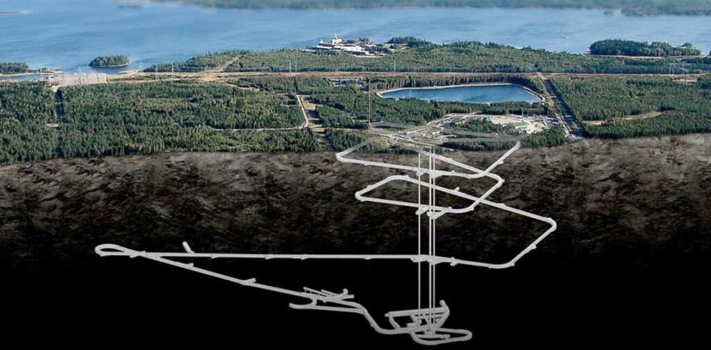 Diagram of the Onkalo repository. Image source: atomic-energy.ru