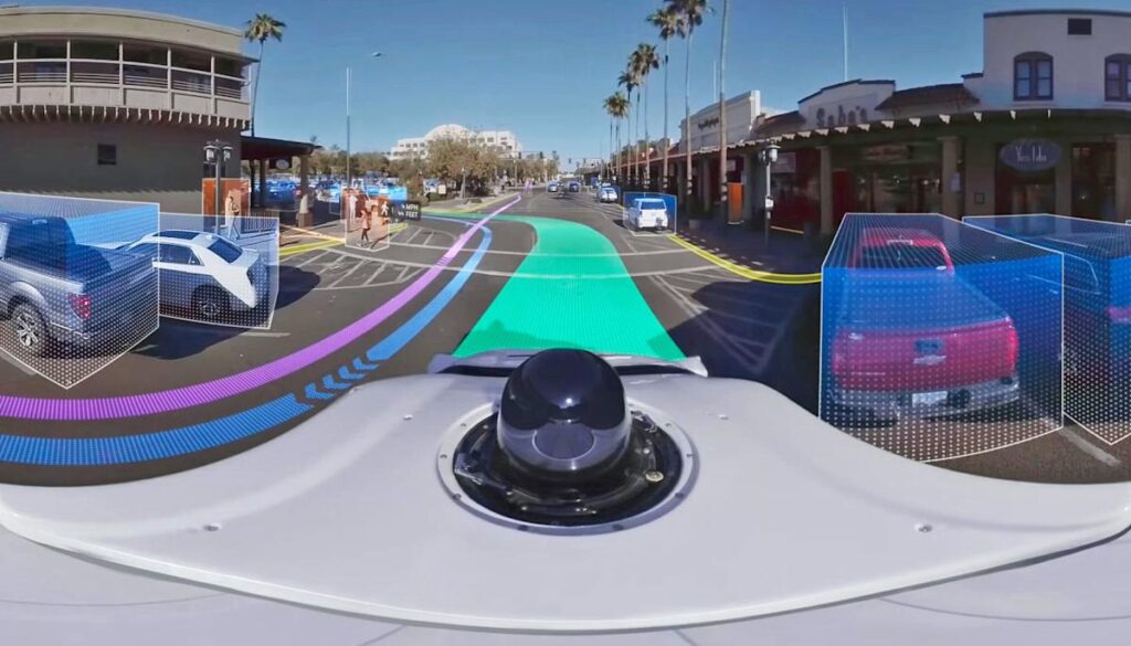 Vision of a self-driving car. Image source: tech.yahoo.com. Photo.