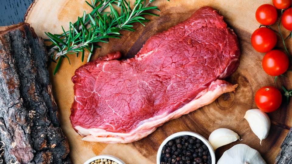 Meat left on the counter at room temperature — the riskiest way to defrost. Photo.