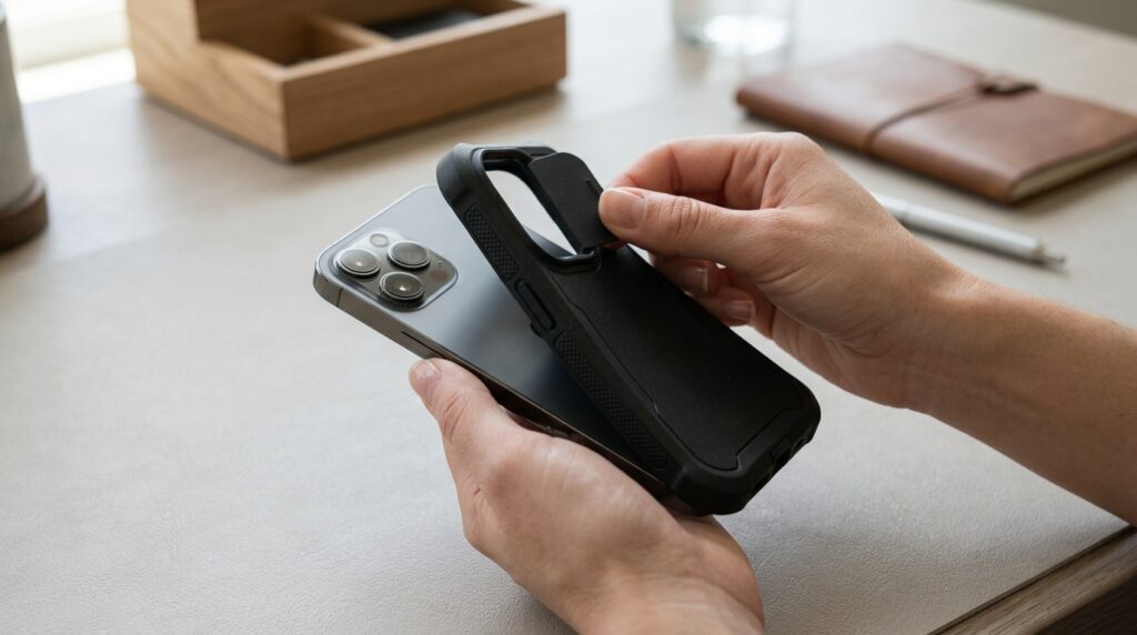 A thick case may block the flash area on iPhone