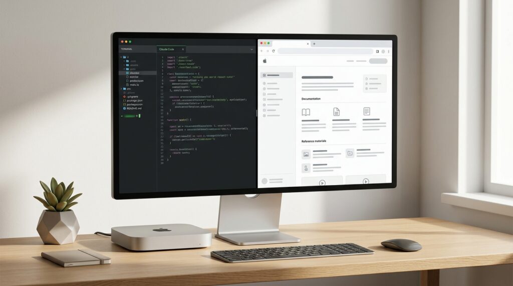 The AI agent can work both in the terminal and with application interfaces