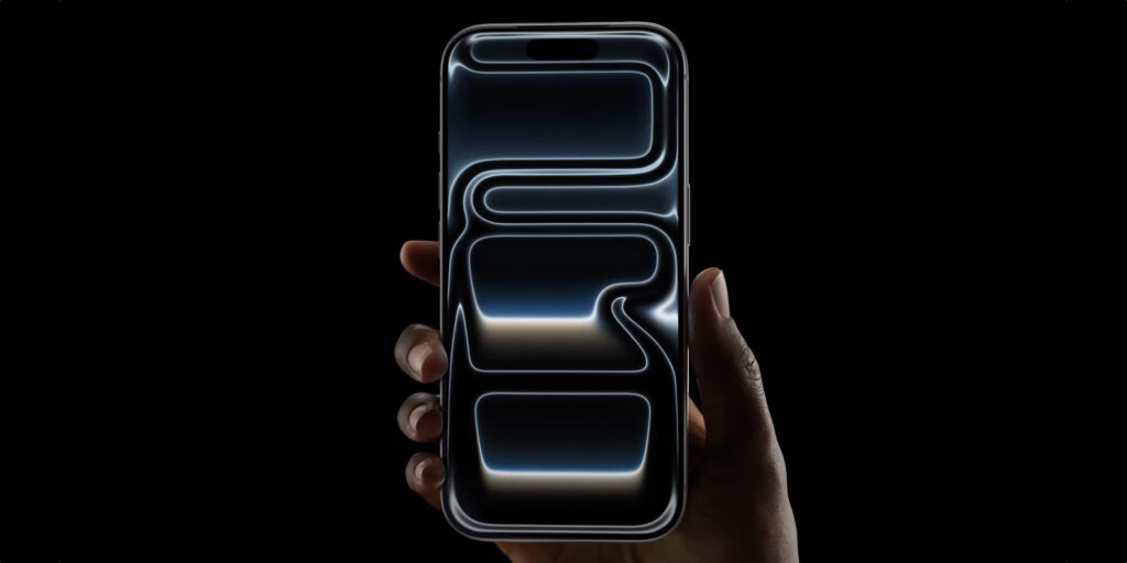 The Dynamic Island on current iPhones is only invisible with dark wallpapers. Image: 9to5mac.com