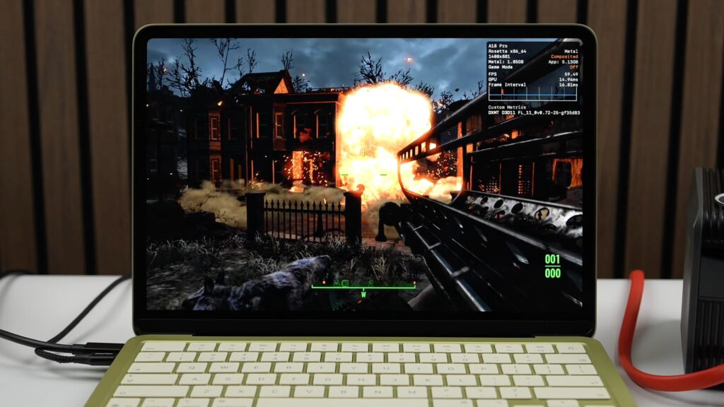 With this cooling, you can game on the MacBook Neo, but not every title. Image: ETA PRIME