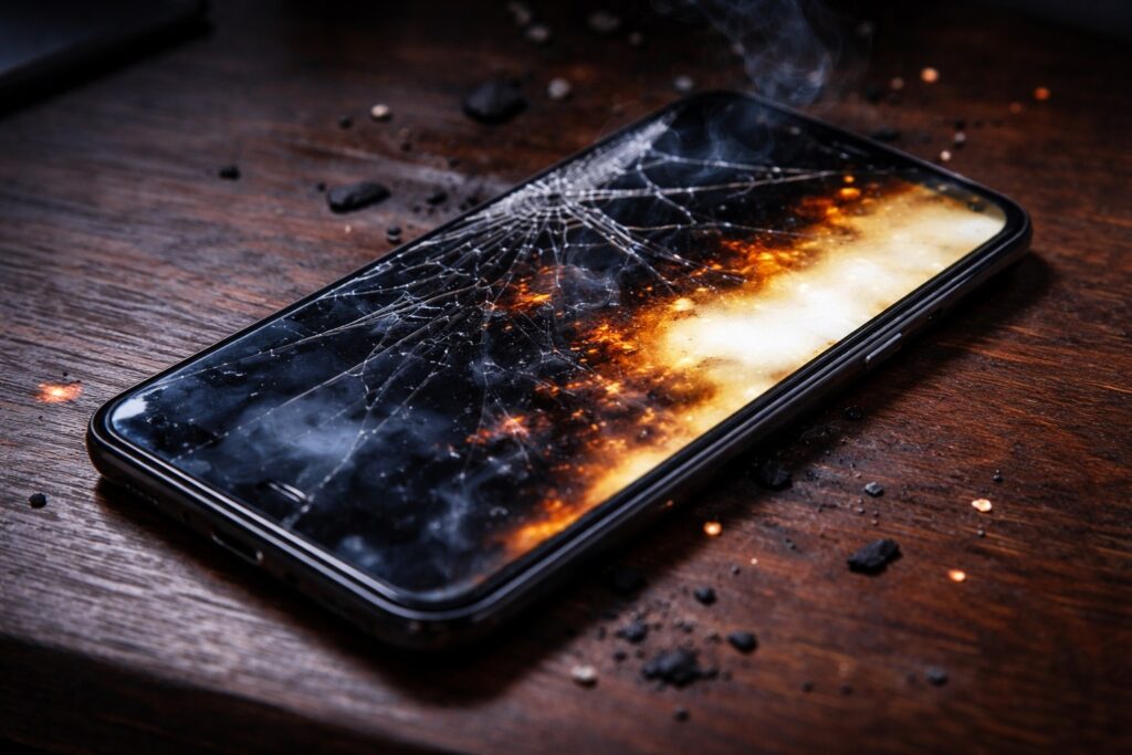 This is definitely when it's time to get a new smartphone. Photo.