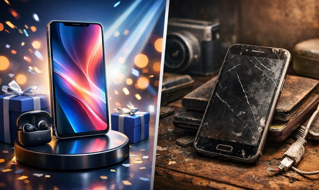 Assessing the need to buy a new smartphone. Photo.