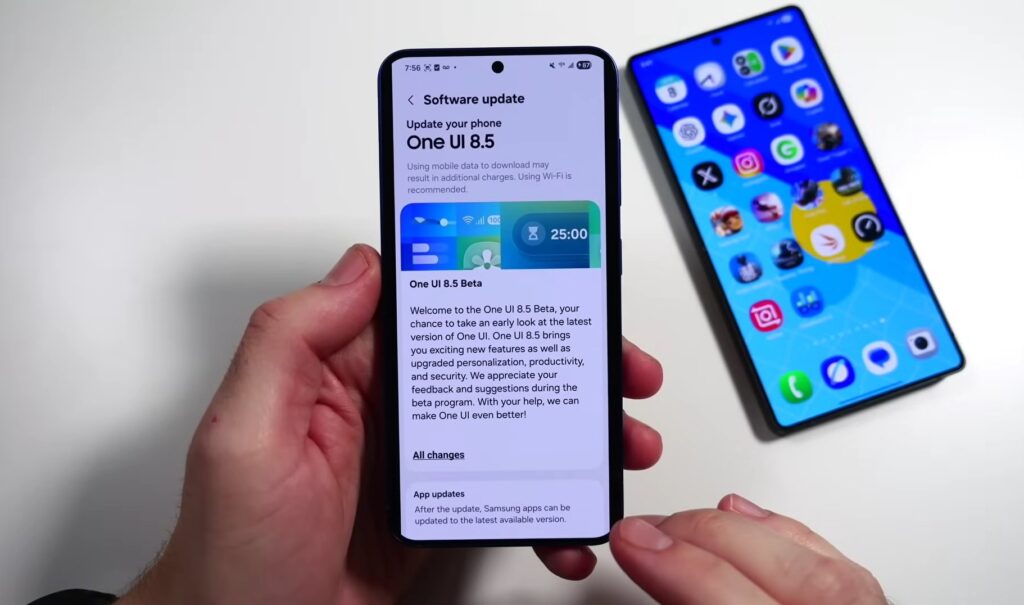Samsung released a major update for beta testing program participants