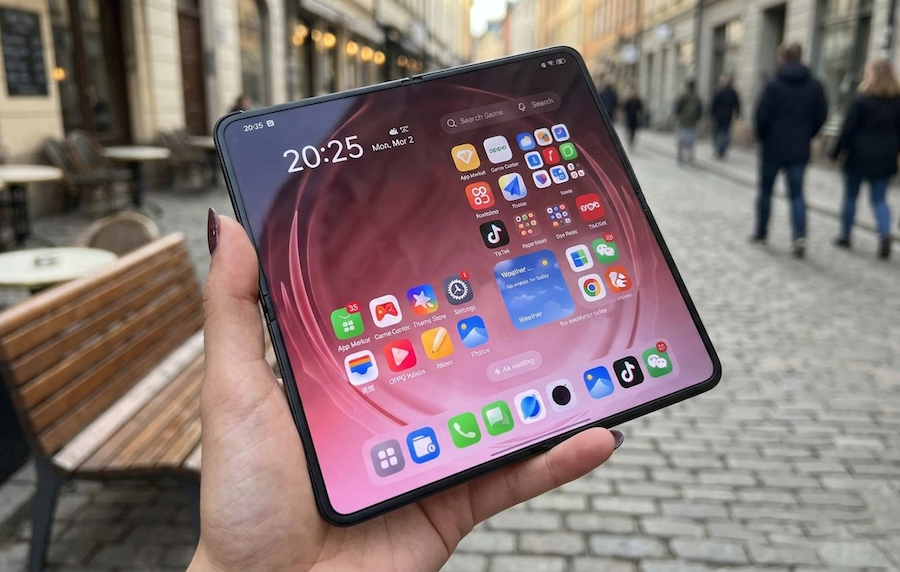 Oppo Find N6 характеристики, камера и аккумулятор. Складной телефон без складки до этого времени был фантастикой. Теперь это Oppo Find N6. A foldable phone without a crease used to be science fiction. Now it's the Oppo Find N6.