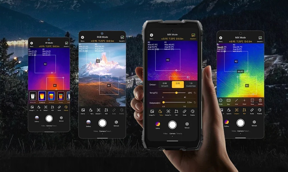 Smartphone with the best thermal imager. The smartphone features the most accurate thermal imager in the industry. Smartphone with the best thermal imager. The smartphone features the most accurate thermal imager in the industry. Photo.