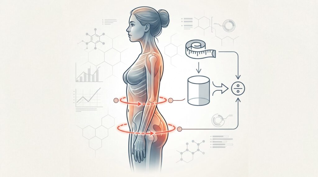 The waist-to-hip ratio is a key parameter studied by evolutionary psychologists.