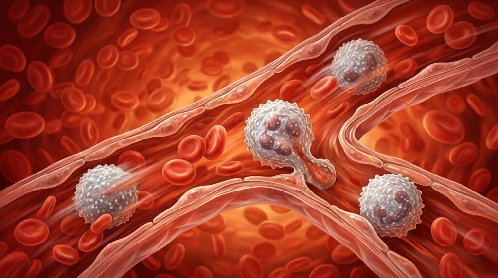 At elevated temperatures, immune cells move significantly faster