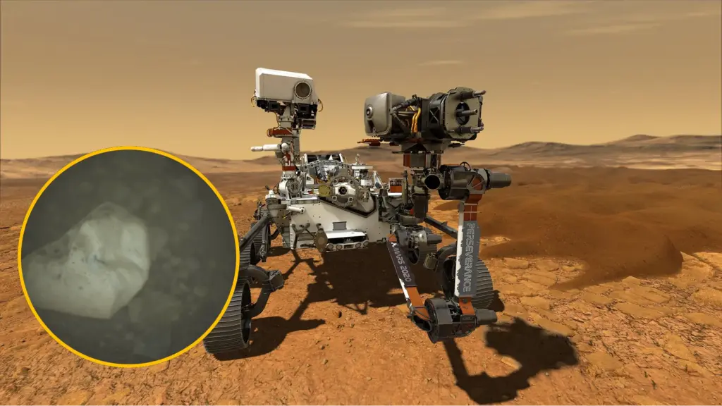 NASA's Perseverance rover discovered crystals that turned out to be precious. Image source: livescience.com. Photo.