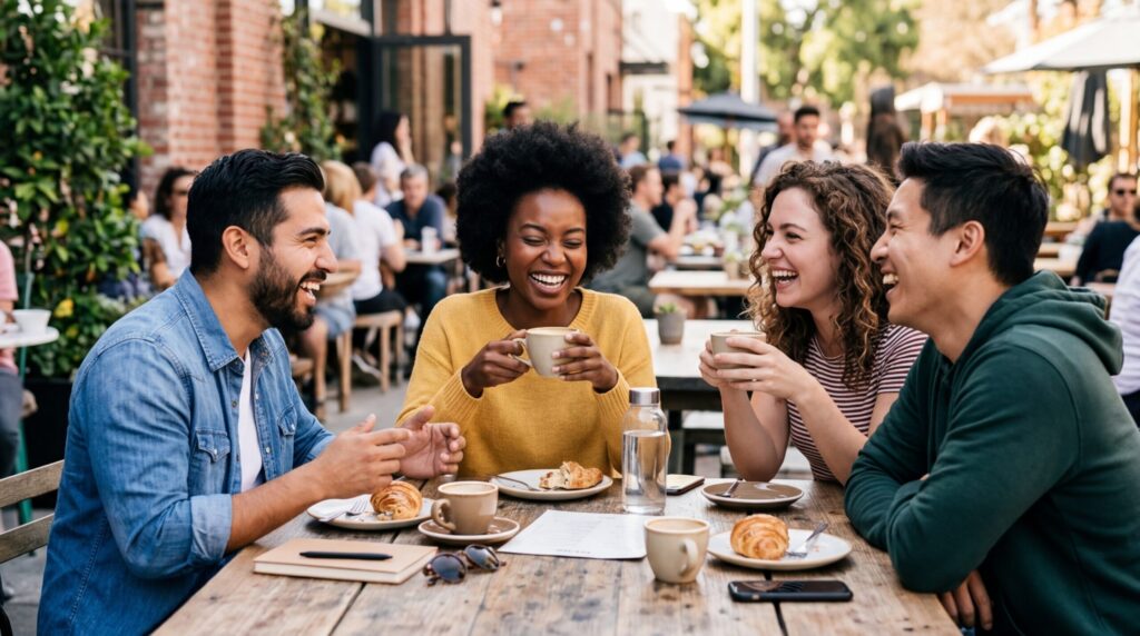 Laughing with friends is one of the most social forms of human behavior
