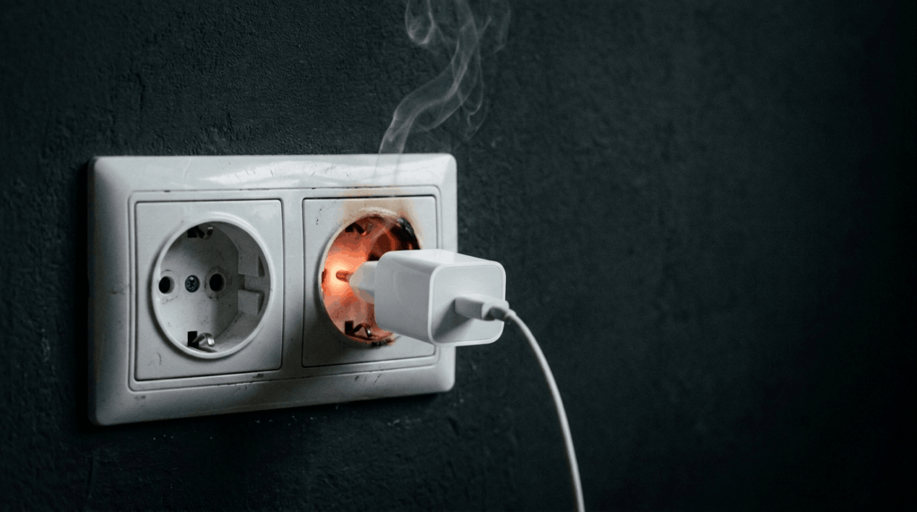 What happens if you leave a charger plugged into an outlet. Can you leave a charger plugged in without a phone. What happens if you leave a charger plugged into an outlet. Can you leave a charger plugged in without a phone. Photo.