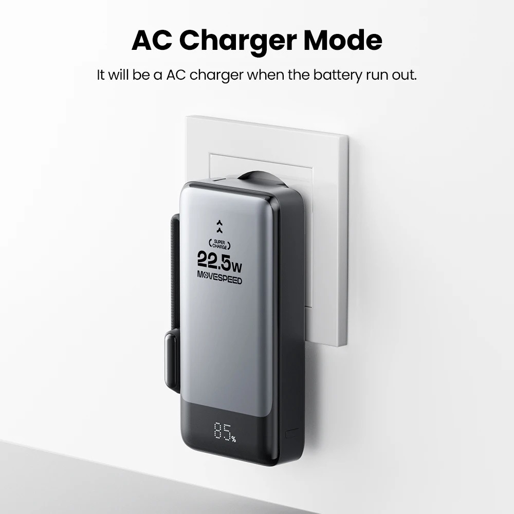 Power Bank with Built-in Plug. The perfect power bank with a built-in plug. Power Bank with Built-in Plug. The perfect power bank with a built-in plug. Photo.