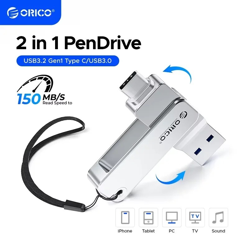 A flash drive that connects to any device. Photo.