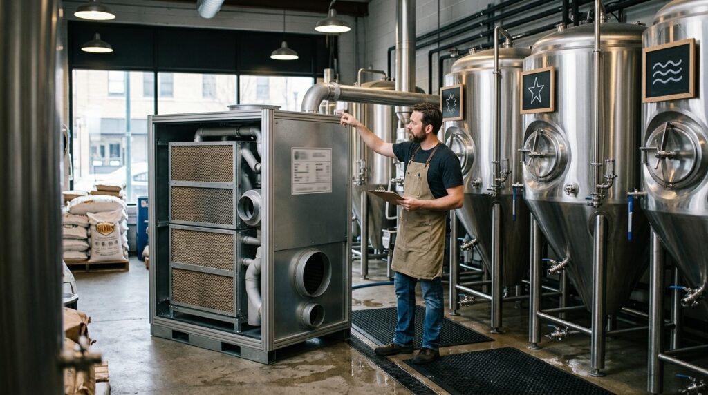 Modular direct air capture CO₂ system at the brewery premises