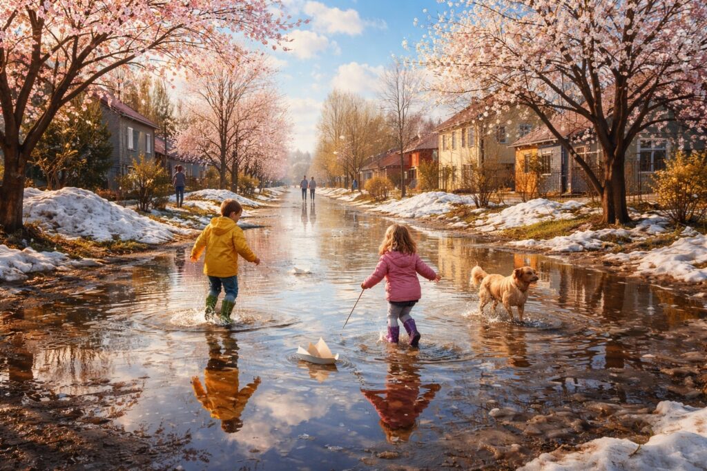 Why Spring Is Delayed in 2026. Spring in Russia will bring especially large puddles. Why Spring Is Delayed in 2026. Spring in Russia will bring especially large puddles. Photo.