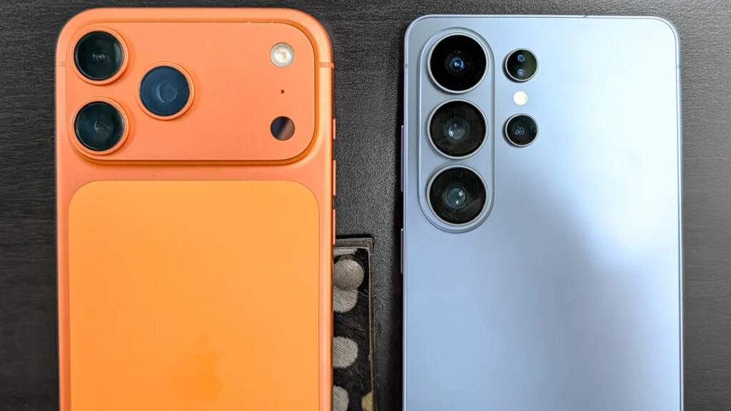 Cameras: iPhone 17 Pro Max and Galaxy S26 Ultra — 48 MP vs 200 MP. The camera comparison is also very interesting. Image: tomsguide.com.