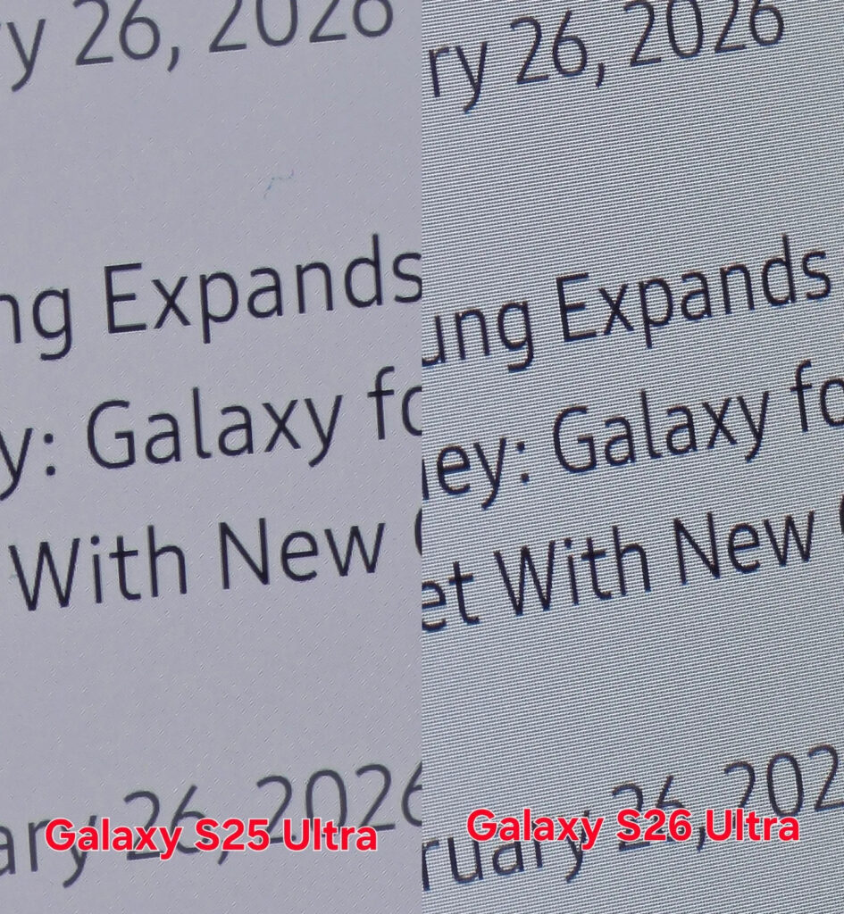 Which display is better — iPhone 17 Pro Max or Samsung S26 Ultra. Get ready for a grainy screen on the S26 Ultra. Image: x.com.