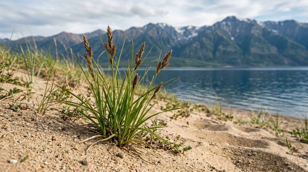 Rare sand sedge in Carcross. Photo.