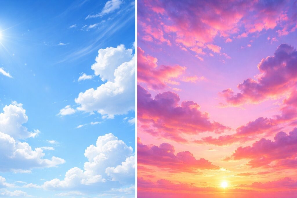 Why the Sky Is Blue and Sunsets Are Red: Scientific Facts That Will Surprise You. The blue sky isn't paint or an ocean reflection — it's trillions of molecules scattering blue light in every direction. Photo.